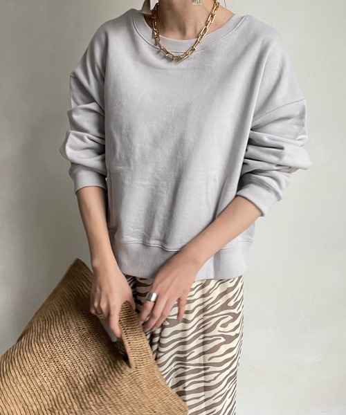 DouDou(ドゥドゥ)の「INSANE ロゴスウェット(Tシャツ/カットソー・レディース・ホワイト/グレイッシュベージュ・FREE)」の22枚目の写真