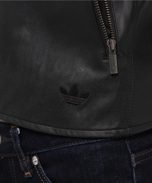 adidas Originals（アディダスオリジナルス）の「ウィメンズ アディダス バイカージャケット ライダース風 adidas BIKER JACKET M30478（ライダースジャケット・レディース・ブラック・SMALL/MEDIUM）」の9枚目の写真