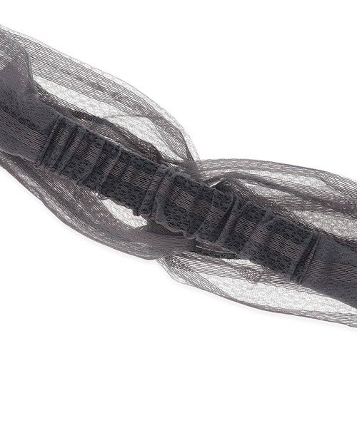 ROPE' PICNIC（ロペピクニック）の「オーガンジーレースヘアターバン（ヘアバンド・レディース・チャコールグレー/ベージュ系その他・FREE）」の5枚目の写真