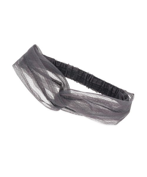 ROPE' PICNIC（ロペピクニック）の「オーガンジーレースヘアターバン（ヘアバンド・レディース・チャコールグレー/ベージュ系その他・FREE）」の7枚目の写真