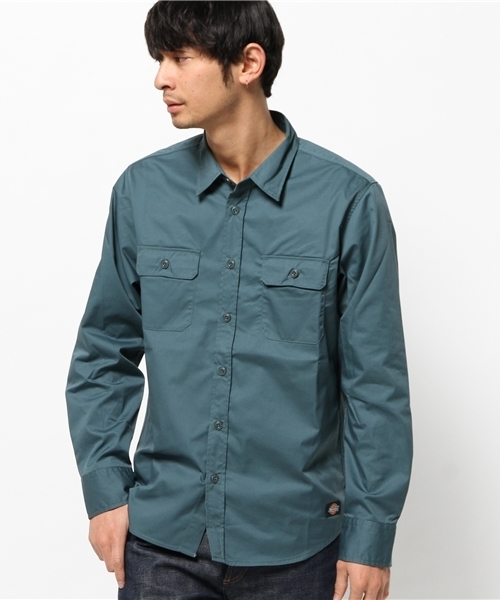 Dickies（ディッキーズ）の「TCツイルアメリカンプリントワークシャツ（シャツ/ブラウス・メンズ・イエロー/グリーン系その他/ブラック/ネイビー・LARGE/MEDIUM/X-LARGE）」の3枚目の写真