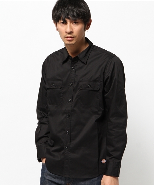 Dickies（ディッキーズ）の「TCツイルアメリカンプリントワークシャツ（シャツ/ブラウス・メンズ・イエロー/グリーン系その他/ブラック/ネイビー・LARGE/MEDIUM/X-LARGE）」の2枚目の写真