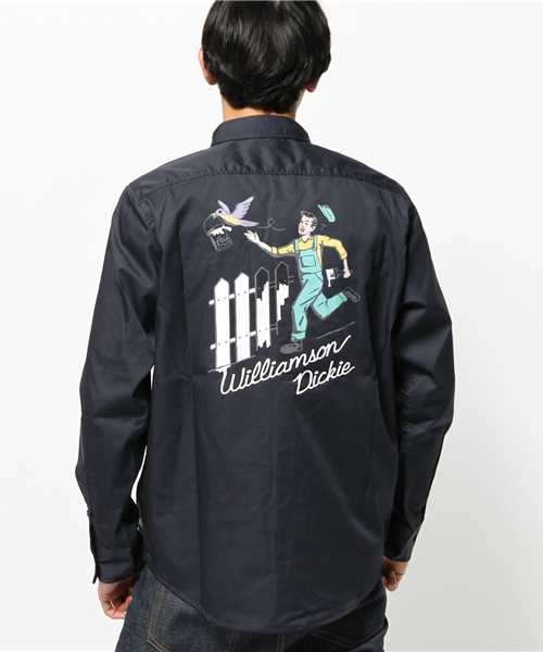 Dickies（ディッキーズ）の「TCツイルアメリカンプリントワークシャツ（シャツ/ブラウス・メンズ・イエロー/グリーン系その他/ブラック/ネイビー・LARGE/MEDIUM/X-LARGE）」の9枚目の写真