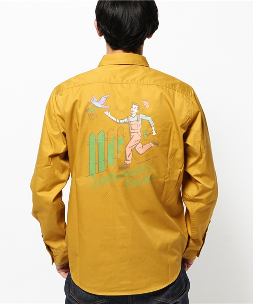 Dickies（ディッキーズ）の「TCツイルアメリカンプリントワークシャツ（シャツ/ブラウス・メンズ・イエロー/グリーン系その他/ブラック/ネイビー・LARGE/MEDIUM/X-LARGE）」の10枚目の写真