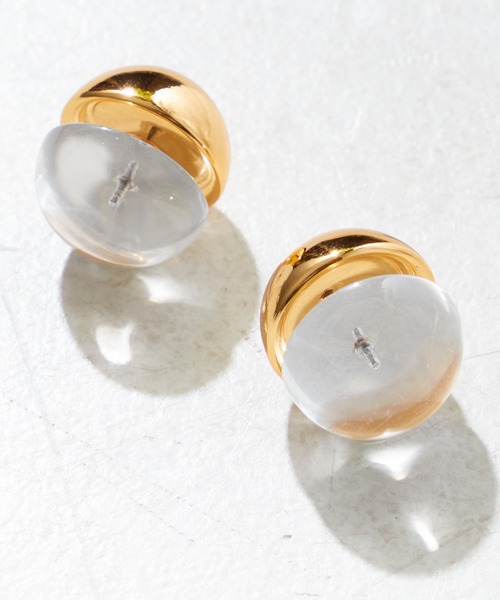 Chico(チコ)の「2wayクリアボタンピアス(ピアス(両耳用)・レディース・シルバー/ゴールド・FREE)」の3枚目の写真