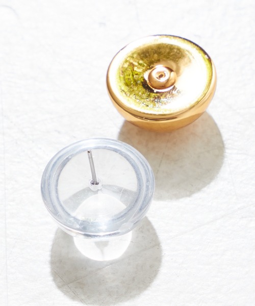 Chico(チコ)の「2wayクリアボタンピアス(ピアス(両耳用)・レディース・シルバー/ゴールド・FREE)」の4枚目の写真