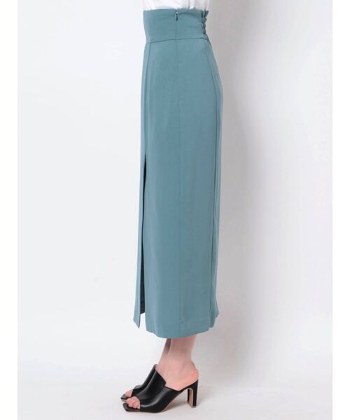 MURUA（ムルーア）の「ドビークロススリットスカート【セットアップ着用可能】（スカート・レディース・ブラック/ベージュ/ブルー・1/2）」の22枚目の写真