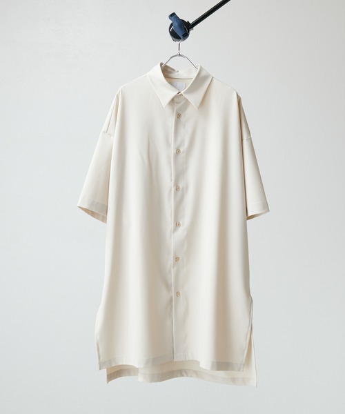 Lui’s ロングシャツコート 半袖 フリーサイズ Lui's（ルイス）の「ライトスリット BIG5分袖シャツ コート
