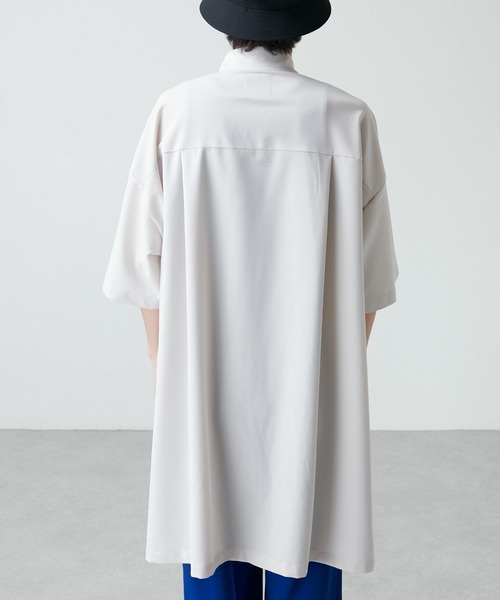Lui’s ロングシャツコート 半袖 フリーサイズ 中古・古着通販】Lui's (ルイス) サイドスリットビッグ