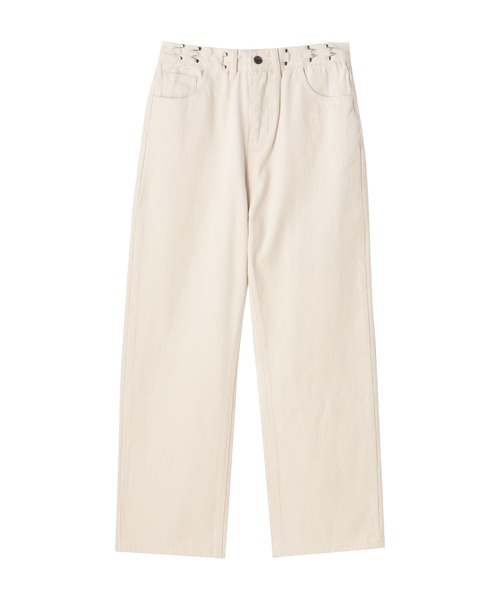 LATINA（ラティーナ）の「ウエスト調整カツラギデニムタッチパンツ（デニムパンツ・レディース・ブラック/アイボリー/ダークグレー・S/M/L）」の7枚目の写真