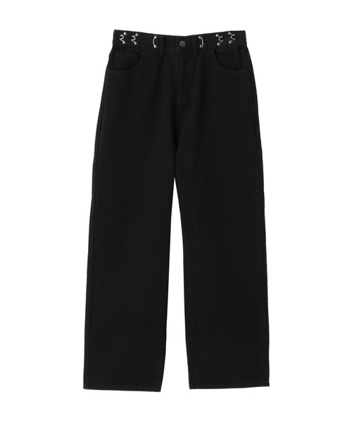 LATINA（ラティーナ）の「ウエスト調整カツラギデニムタッチパンツ（デニムパンツ・レディース・ブラック/アイボリー/ダークグレー・S/M/L）」の11枚目の写真