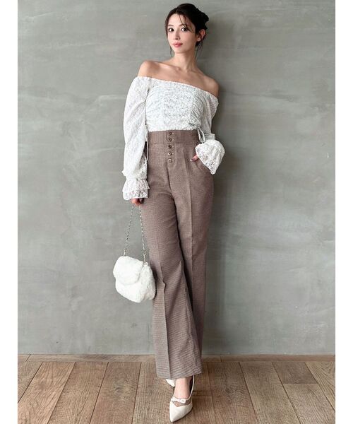 RESEXXY（リゼクシー）の「フロントボタンストレートパンツ（その他パンツ・レディース・ブラック/マスタード/パープル/その他1・FREE）」の10枚目の写真