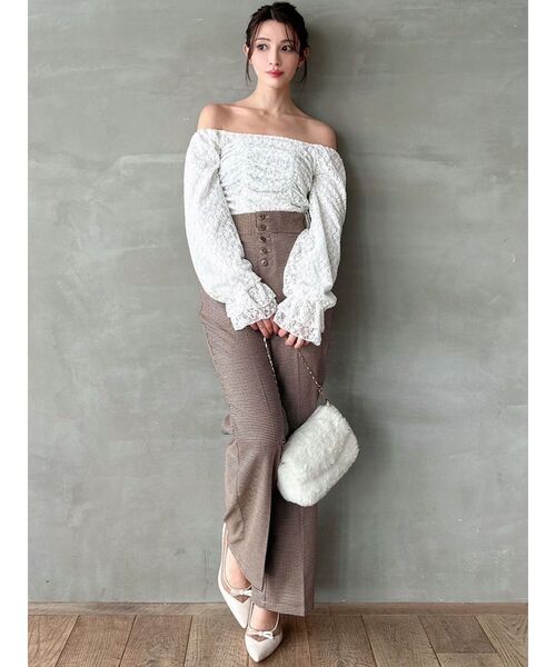 RESEXXY（リゼクシー）の「フロントボタンストレートパンツ（その他パンツ・レディース・ブラック/マスタード/パープル/その他1・FREE）」の13枚目の写真