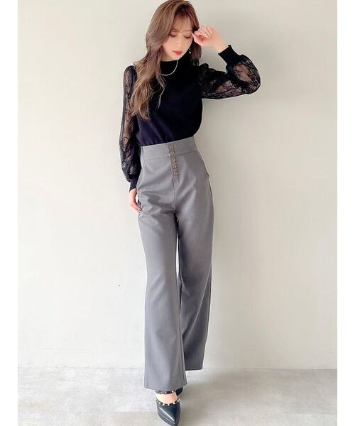 RESEXXY（リゼクシー）の「フロントボタンストレートパンツ（その他パンツ・レディース・ブラック/マスタード/パープル/その他1・FREE）」の15枚目の写真