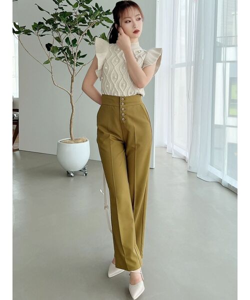 RESEXXY（リゼクシー）の「フロントボタンストレートパンツ（その他パンツ・レディース・ブラック/マスタード/パープル/その他1・FREE）」の11枚目の写真