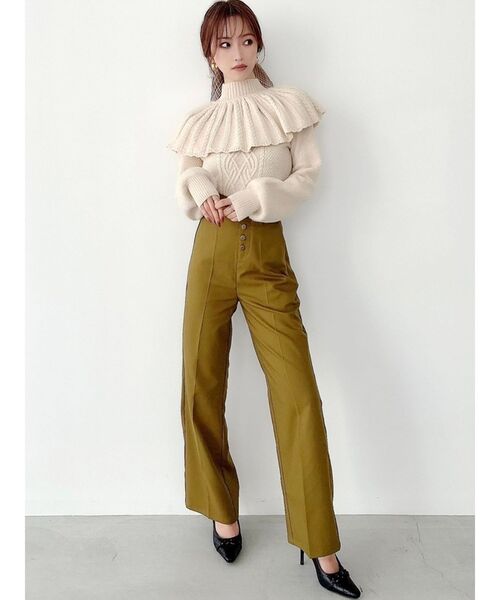 RESEXXY（リゼクシー）の「フロントボタンストレートパンツ（その他パンツ・レディース・ブラック/マスタード/パープル/その他1・FREE）」の21枚目の写真