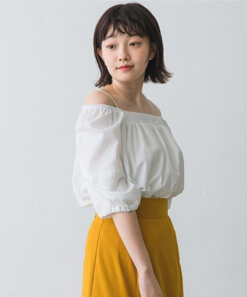 RETRO GIRL(レトロガール)の「2WAYスクエアBL(シャツ/ブラウス・レディース・ブラック/オフホワイト/グリーン系その他/ブルー系その他・FREE)」の16枚目の写真