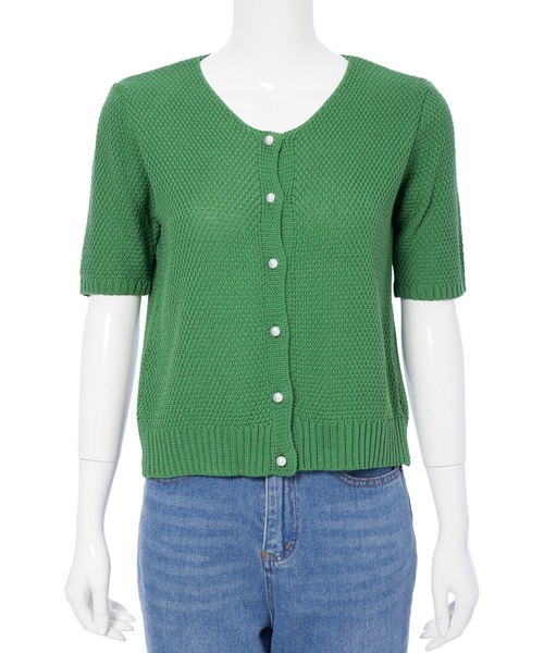 fifth（フィフス）の「パールボタンサマーニットカーディガン（カーディガン/ボレロ・レディース・ブラック/グリーン/アイボリー・M）」の15枚目の写真