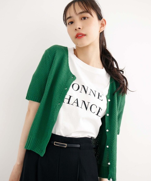 fifth（フィフス）の「パールボタンサマーニットカーディガン（カーディガン/ボレロ・レディース・ブラック/グリーン/アイボリー・M）」の10枚目の写真