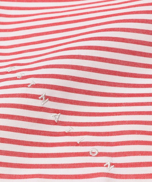 ESTNATION（エストネーション）の「ESTNATION / ストライプ柄ハンカチ（ハンカチ/ハンドタオル・メンズ・ダークネイビー/ワイン・FREE）」の3枚目の写真