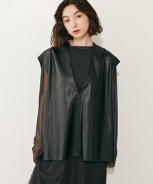 Lui's | Vネックエコレザーベスト(ベスト)