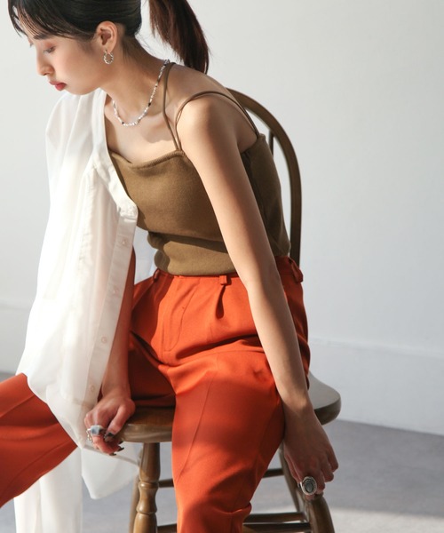 Chillfar（チルファー）の「カップインキャミソール（キャミソール・レディース・ホワイト/ブラック/ベージュ/ブラウン/オレンジ/グリーン・FREE）」の3枚目の写真