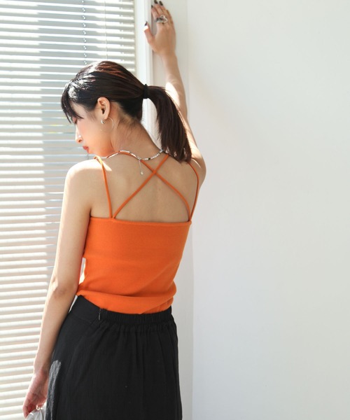 Chillfar（チルファー）の「カップインキャミソール（キャミソール・レディース・ホワイト/ブラック/ベージュ/ブラウン/オレンジ/グリーン・FREE）」の6枚目の写真