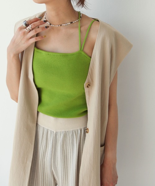 Chillfar（チルファー）の「カップインキャミソール（キャミソール・レディース・ホワイト/ブラック/ベージュ/ブラウン/オレンジ/グリーン・FREE）」の5枚目の写真