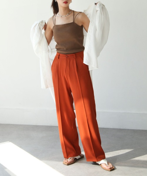 Chillfar（チルファー）の「カップインキャミソール（キャミソール・レディース・ホワイト/ブラック/ベージュ/ブラウン/オレンジ/グリーン・FREE）」の18枚目の写真