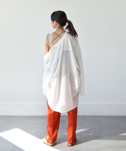 Chillfar（チルファー）の「カップインキャミソール（キャミソール・レディース・ホワイト/ブラック/ベージュ/ブラウン/オレンジ/グリーン・FREE）」の21枚目の写真