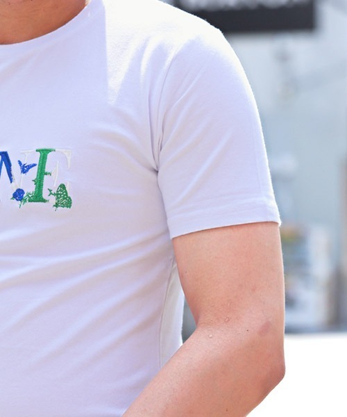 グラデーション刺繍Tシャツ（Tシャツ/カットソー）｜LUXSTYLE