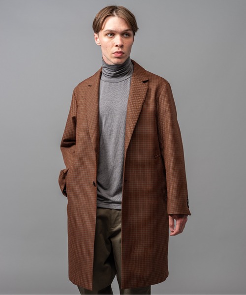 MR.OLIVE(ミスターオリーブ)の「ヴァレンシア チェック / チェスターコート(チェスターコート・メンズ・ホワイト系その他/オレンジ・SMALL/MEDIUM/LARGE)」の11枚目の写真