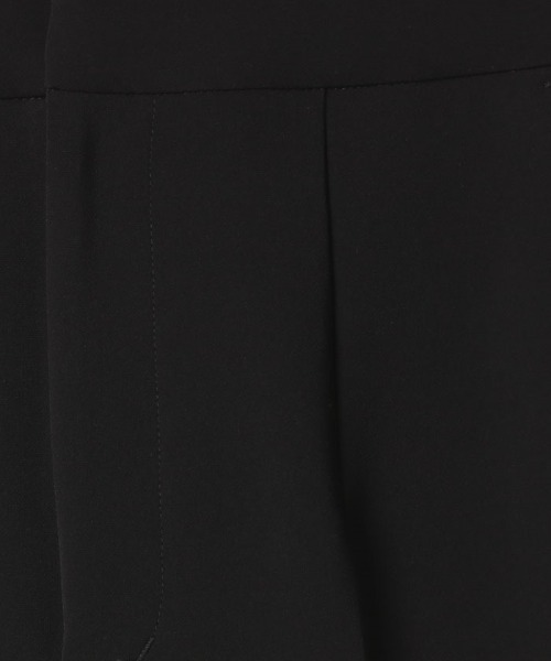 【LOULOU WILLOUGHBY】ダブルクロステーパードパンツ　黒ブラック ダブルクロスタックテーパードパンツ|allureville OFFICIAL SITE