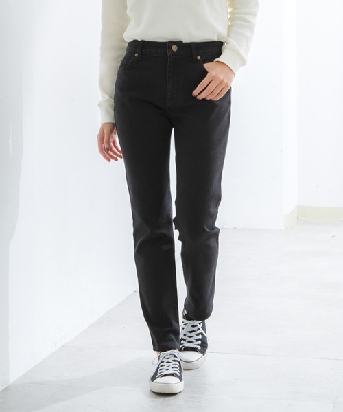 Honeys(ハニーズ)の「デニムスキニー(股下70cm)(デニムパンツ・レディース・ブラック/ライトインディゴブルー/ワンウォッシュ・LL/SS/S/M/L)」の5枚目の写真