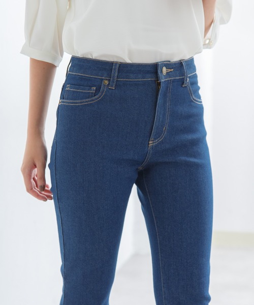 Honeys(ハニーズ)の「デニムスキニー(股下70cm)(デニムパンツ・レディース・ブラック/ライトインディゴブルー/ワンウォッシュ・LL/SS/S/M/L)」の13枚目の写真