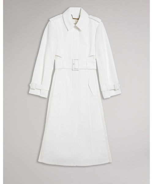 Ted Baker(テッドベーカー)の「PIRA プリーテッド トレンチコート(トレンチコート・レディース・ホワイト・1/0/3/2)」の10枚目の写真