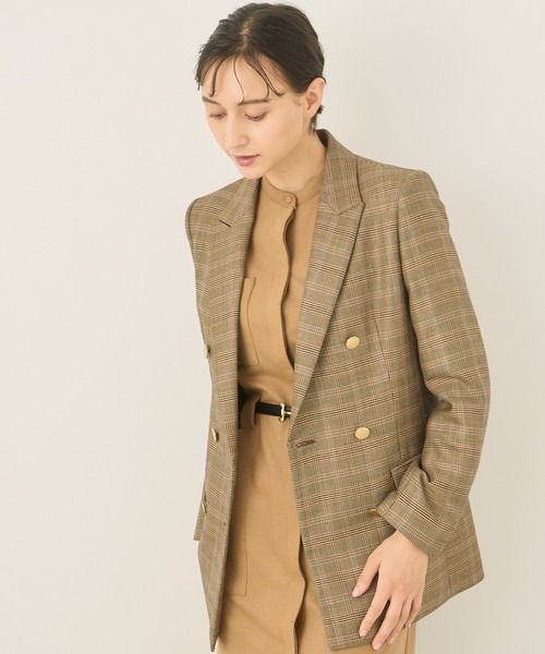 ANAYI グレンチェックダブルジャケット アナイ 金ボタン グレンオーバーチェックダブル ジャケット | ANAYI/アナイ | 三越