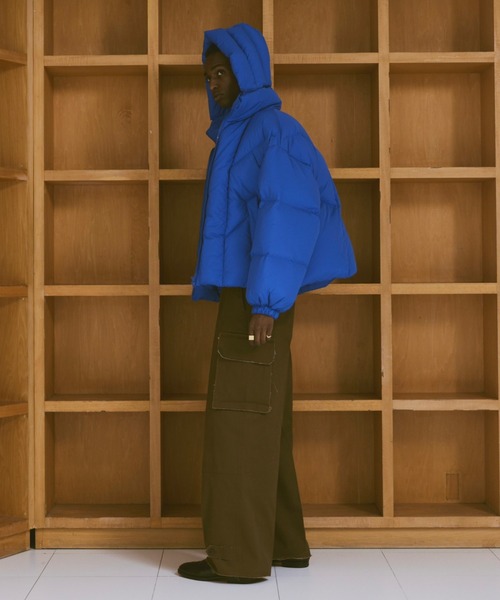 soerte（ソエルテ）の「Volume recycle down jacket/ボリュームリサイクルダウンジャケット（ダウンジャケット/コート・メンズ・グレー/ブルー/ブラック・1/2/3）」の20枚目の写真