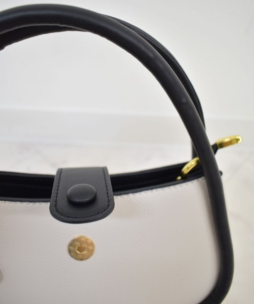 Reurie'（レウリィ）の「2wayバイカラーバッグ（ショルダーバッグ・レディース・ブラック×ホワイト/ブラウン系その他・FREE）」の12枚目の写真