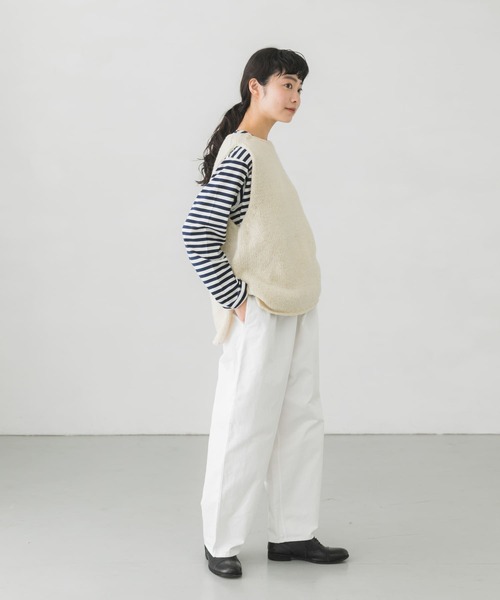 かぐれ(カグレ)の「『一部WEB限定カラー』ペルーニットベスト(ベスト・レディース・ダークブラウン/グレー/アイボリー・FREE)」の18枚目の写真