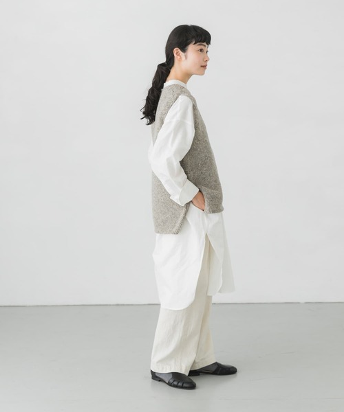 かぐれ(カグレ)の「『一部WEB限定カラー』ペルーニットベスト(ベスト・レディース・ダークブラウン/グレー/アイボリー・FREE)」の5枚目の写真