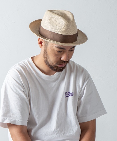 KNOX（ノックス）の「本パナマ石目　KMC / Panama Hat（ハット・メンズ・ホワイト/ブラック/ベージュ・MEDIUM/LARGE）」の2枚目の写真