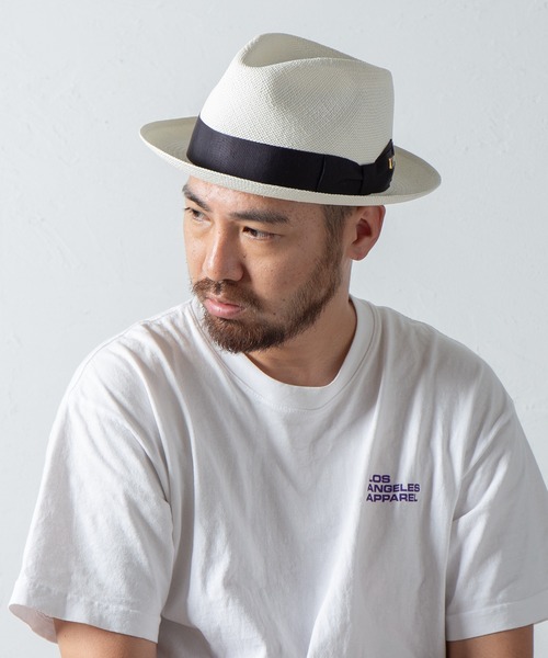 KNOX（ノックス）の「本パナマ石目　KMC / Panama Hat（ハット・メンズ・ホワイト/ブラック/ベージュ・MEDIUM/LARGE）」の3枚目の写真