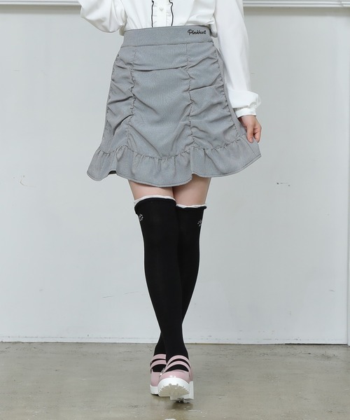 PINKHUNT（ピンクハント）の「PINKHUNT くしゅくしゅギャザースカート 7210K（スカート・キッズ・ブラウン/ブラック・130cm/150cm/140cm/160cm/120cm）」の2枚目の写真