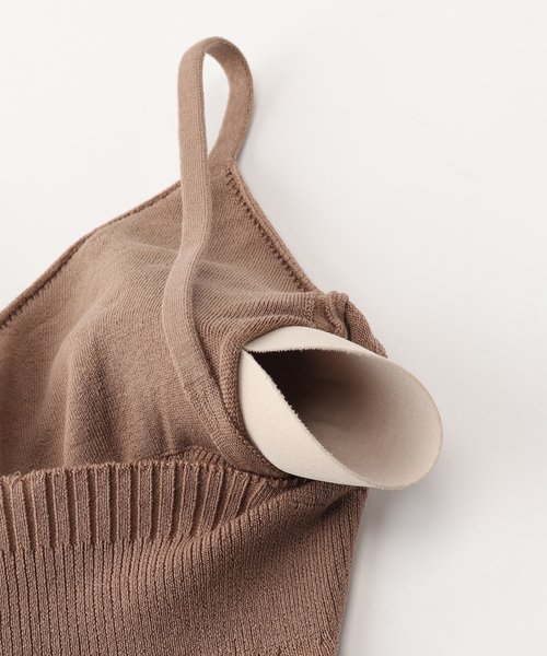 emily品 nakes/ネイクス】V Neck Knit Bra Tank◇（タンクトップ