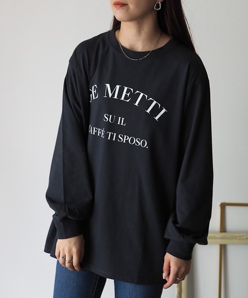 Riberry(リベリー)の「SE METTI シンプルロゴロンT(Tシャツ/カットソー・レディース・オフホワイト/スミクロ・FREE)」の10枚目の写真