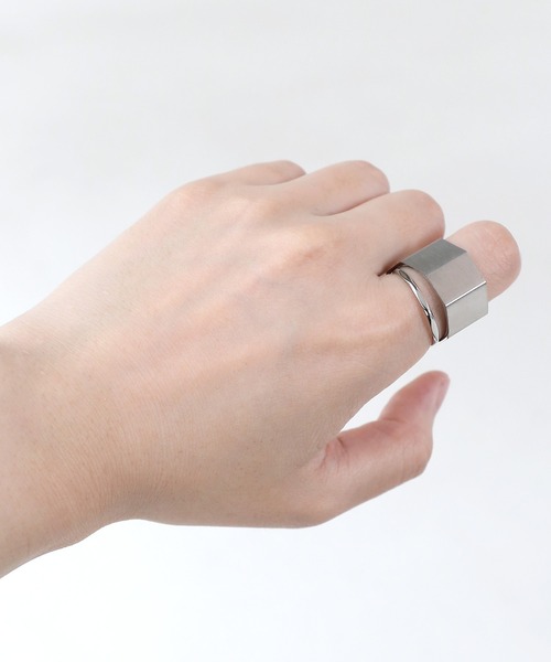 minsobi(ミンソビ)の「オクタゴンリング(リング・メンズ・Silver・S/M/L)」の5枚目の写真