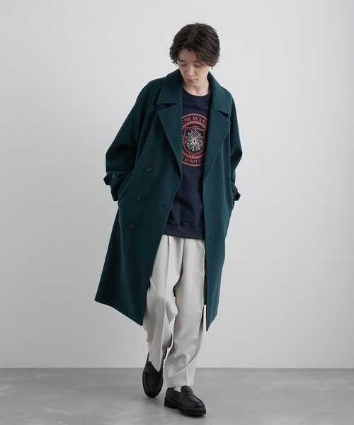 JUNRED（ジュンレッド）の「ウーリーニットラグランオーバートレンチコート（トレンチコート・メンズ・ライトグレー/ブラック/グリーン・S/M/L）」の16枚目の写真