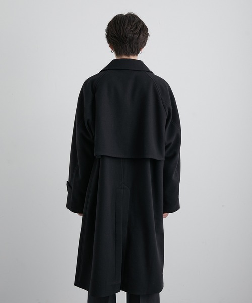 JUNRED（ジュンレッド）の「ウーリーニットラグランオーバートレンチコート（トレンチコート・メンズ・ライトグレー/ブラック/グリーン・S/M/L）」の13枚目の写真