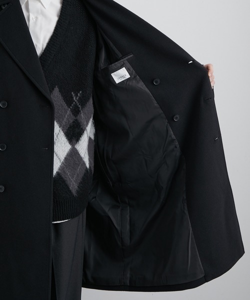 JUNRED（ジュンレッド）の「ウーリーニットラグランオーバートレンチコート（トレンチコート・メンズ・ライトグレー/ブラック/グリーン・S/M/L）」の7枚目の写真